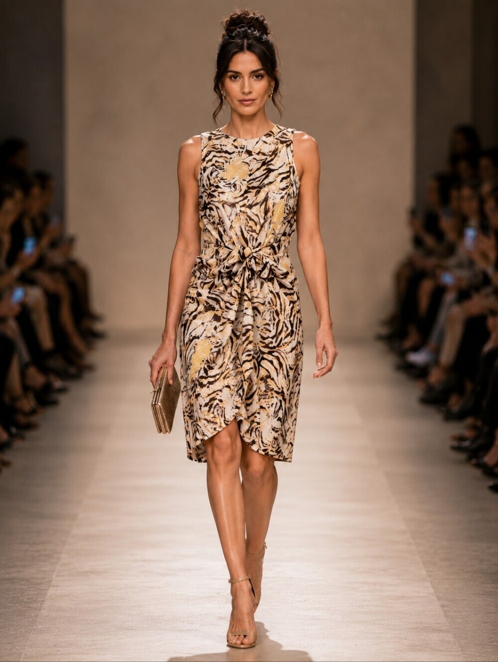 See by Chloé Tiger Print Chiffon Dress 8 NWT Designer Mini Dress Cocktail